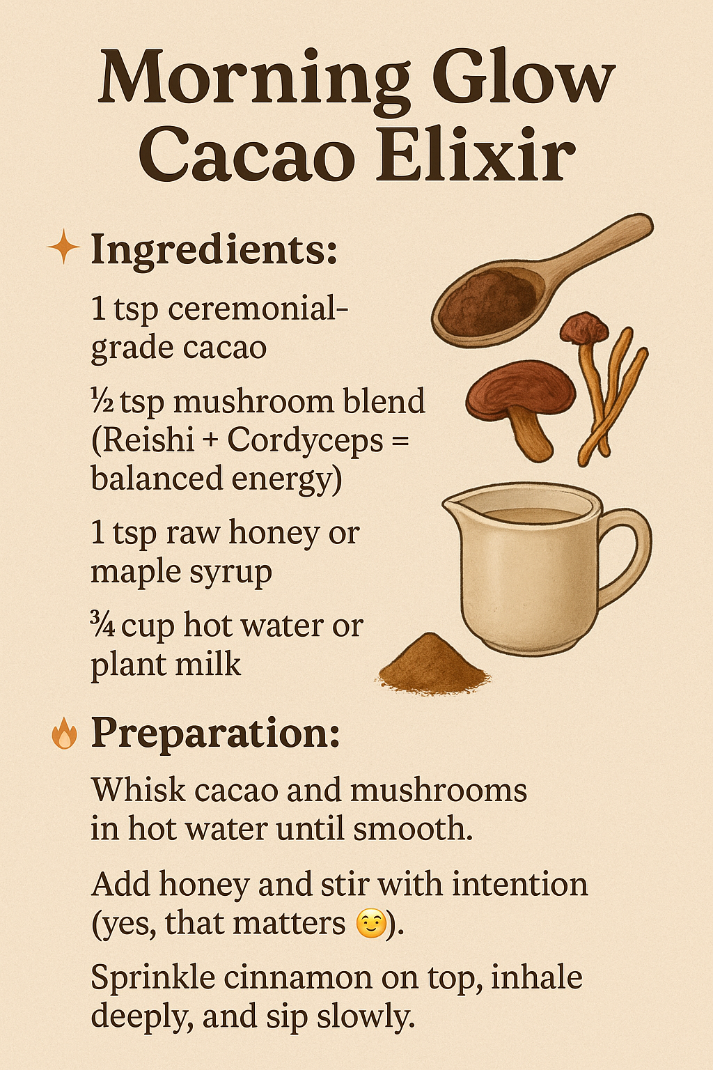 🍫☀️ Recipe of the Week: Morning Glow Cacao Elixir